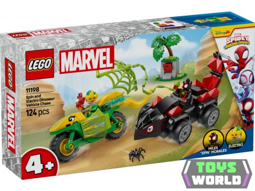 LEGO Super Heroes 11198 Spin és Electro: Üldözés a dinójárművel