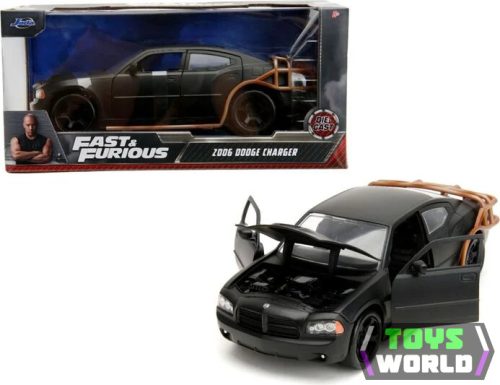 JADA - 1/24 - DODGE - DOM'S TORETTO CHARGER SRT8 2006 - FAST & FURIOUS - MATT BLACK