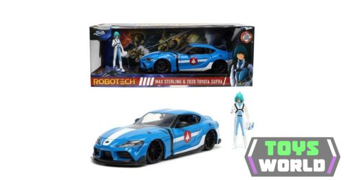 JADA - 1/24 - TOYOTA - SUPRA WITH MAX STERLING FIGURE ROBOTECH 2020 - LIGHT BLUE WHITE