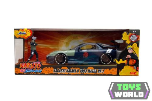 JADA - 1/24 - MAZDA - RX-7 WITH KAKASHI HATAKE FIGURE 1993 - BLUE GREEN