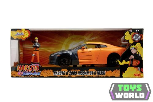 JADA - 1/24 - NISSAN - GT-R WITH NARUTO FIGURE 2009 - GREY ORANGE