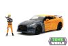 JADA - 1/24 - NISSAN - GT-R WITH NARUTO FIGURE 2009 - GREY ORANGE