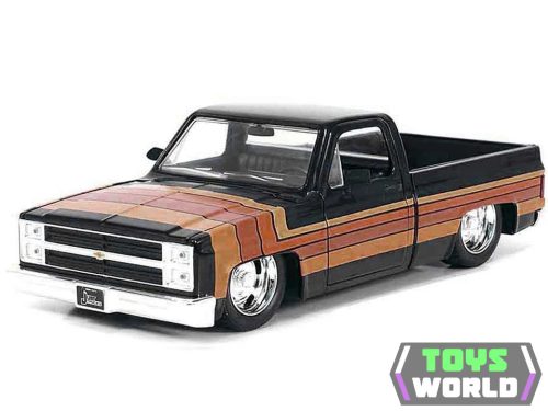 JADA - 1/24 - CHEVROLET - C-10 PICK-UP CUSTOM 1985 - BLACK BROWN