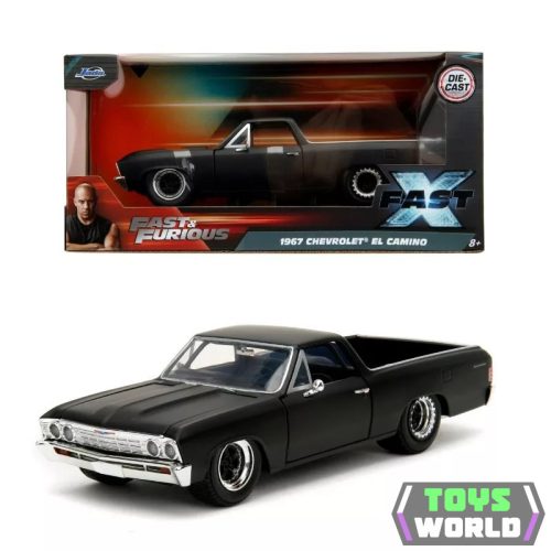 JADA - 1/24 - CHEVROLET - EL CAMINO PICK-UP (FF10) CUSTOM 1967 - FAST & FURIOUS - BLACK