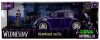 JADA - 1/24 - VOLKSWAGEN - BEETLE MAGGIOLINO CUSTOM WITH WEDNESDAY ADDAMS & THING FIGURE 1959 - BLUE BLACK