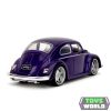 JADA - 1/24 - VOLKSWAGEN - BEETLE MAGGIOLINO CUSTOM WITH WEDNESDAY ADDAMS & THING FIGURE 1959 - BLUE BLACK
