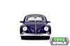 JADA - 1/24 - VOLKSWAGEN - BEETLE MAGGIOLINO CUSTOM WITH WEDNESDAY ADDAMS & THING FIGURE 1959 - BLUE BLACK