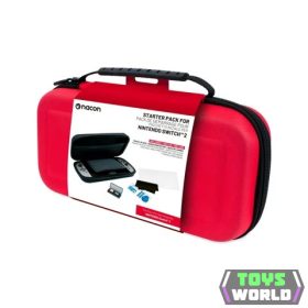 Nacon Nintendo Switch 2 Utazótok + fólia - Piros (NSW 2)