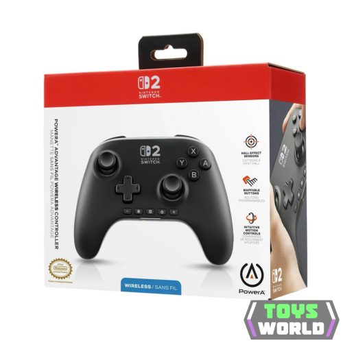 PowerA Advantage vezeték nélküli kontroller Nintendo Switch 2 - Fekete (NSW 2)