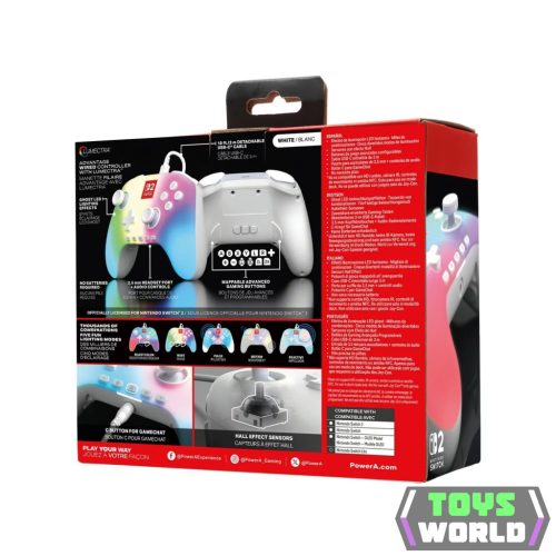PowerA Advantage vezetékes kontroller Nintendo Switch 2 Lumectra - Fehér (NSW 2)