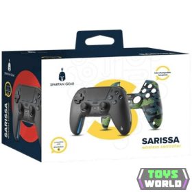   Spartan Gear - Sarissa vezeték nélküli kontroller - Fekete + Camo előlap (PS5)