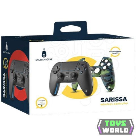 Spartan Gear - Sarissa vezeték nélküli kontroller - Fekete + Camo előlap (PS5)