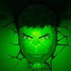 3D Hulk Fali dekor világítás