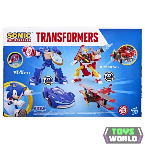 Transformers Sonic the Hedgehog Wingtail & Blue Booster figurák 12,7cm