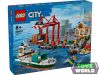 LEGO City 60422 Tengerparti kikötő teherszállító hajóval