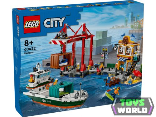 LEGO City 60422 Tengerparti kikötő teherszállító hajóval