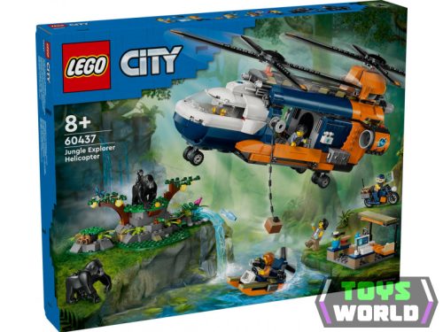LEGO City 60437 Dzsungelkutató helikopter a bázison