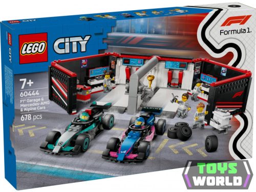LEGO City 60444 F1®-es garázs, Mercedes-AMG és Alpine autók