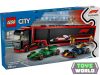 LEGO City 60445 F1®-es kamion, RB20 és AMR24 F1®-es autókkal