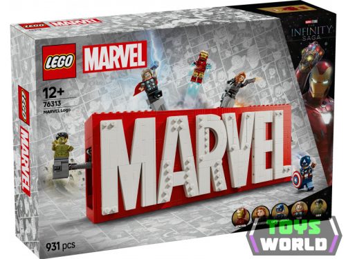 LEGO Super Heroes 76313 MARVEL logó és minifigurák