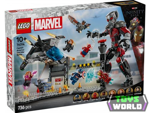LEGO Super Heroes 76314 Amerika Kapitány: Polgárháború csatajelenet