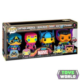   Funko POP! 4-pack Marvel: Blacklight (Thor, IronMan, Doctor Strange, Captain America)