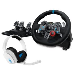   Logitech G29 Driving Force kormány fekete + Astro A10 gaming headset fehér