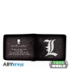 Death Note mintás pénztárca L symbol Vinyl