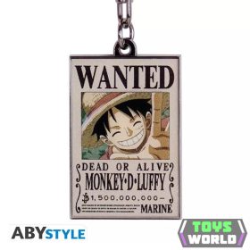 One Piece kulcstartó Wanted Luffy