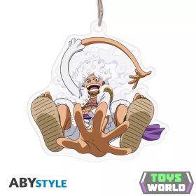 One Piece akril figura kulcstartó Luffy Gear 5th