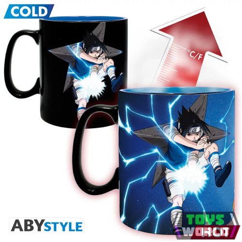 Naruto hőre változó bögre 460 ml- & Sasuke