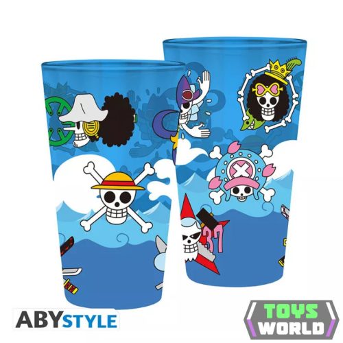 One Piece nagy pohár 400ml Skulls boksz