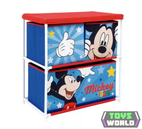 Disney Mickey Star játéktároló állvány 3 rekeszes 53x30x60 cm