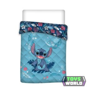   Disney Lilo és Stitch, A csillagkutya Leaf steppelt ágytakaró, paplan 140x200cm