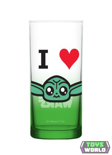 Star Wars Baby Yoda prémium üveg pohár - 290m
