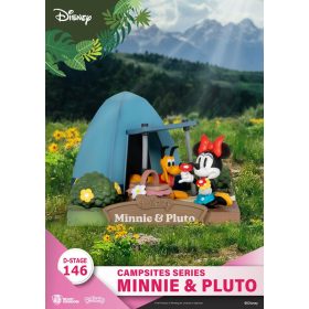   Disney D-Stage Campsite Series Mini & Pluto PVC Diorama szobor figura 10 cm
