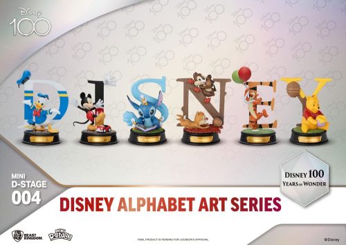 Disney Mini Diorama Stage 100 Years of Wonder-Disney Alphabet Art 6 db-os szobor figura csomag 10 cm