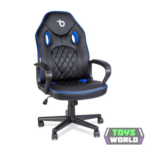 Gamer szék karfával - fekete / kék - 71 x 53 cm / 53 x 47 cm
