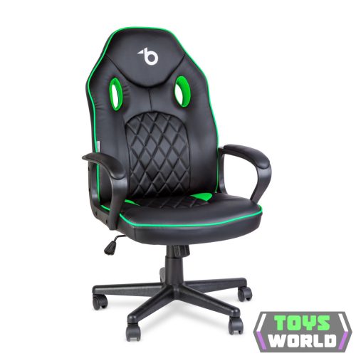 Gamer szék karfával - fekete / zöld - 71 x 53 cm / 53 x 47 cm