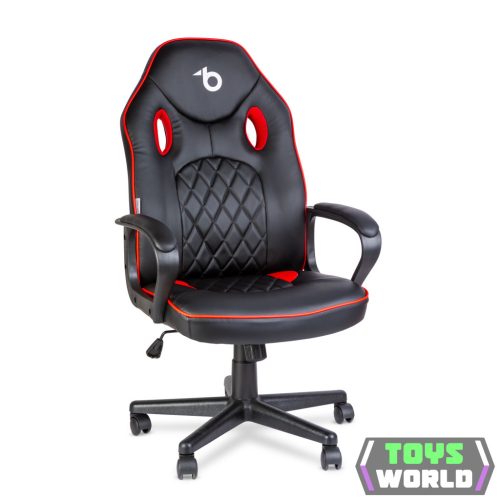 Gamer szék karfával - fekete / piros - 71 x 53 cm / 53 x 47 cm