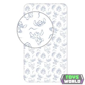   Disney Lilo és Stitch, A csillagkutya Stellar Waves gumis lepedő 90x200 cm