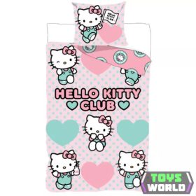   Hello Kitty Club gyerek, ovis ágyneműhuzat 100×135 cm, 40×60 cm
