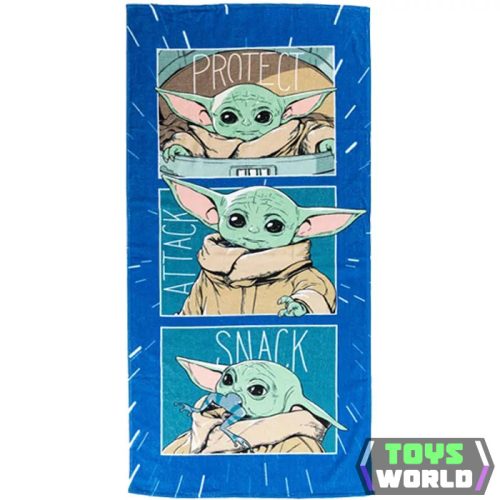 Star Wars Grogu fürdőlepedő, strand törölköző 70x140cm