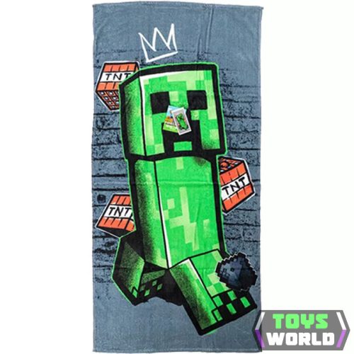 Minecraft Metro Art Creeper fürdőlepedő, strand törölköző 70x140cm