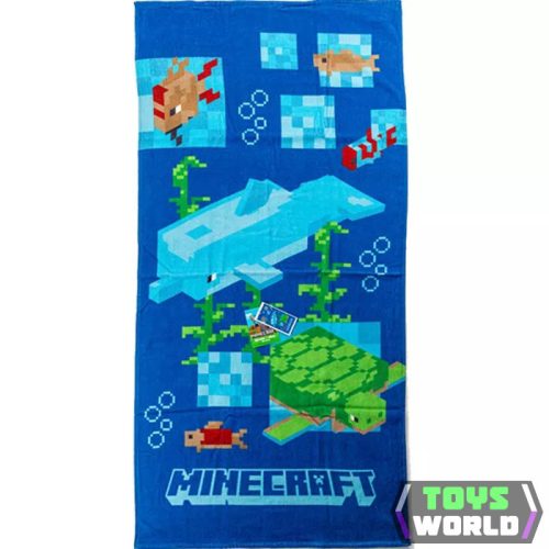 Minecraft Aquatic fürdőlepedő, strand törölköző 70x140cm