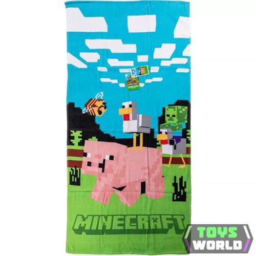 Minecraft Piggy Ride fürdőlepedő, strand törölköző 70x140cm