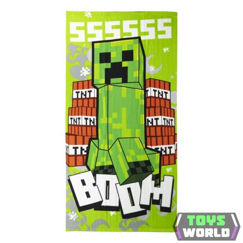 Minecraft Boom fürdőlepedő, strand törölköző 70x140cm (Fast Dry)