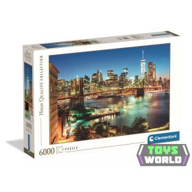   New York Brooklyn Bridge Lights 6000 db-os Compact puzzle Clementoni