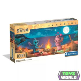   Disney Lilo és Stitch, A csillagkutya Campfire 1000 db-os panoráma Compact puzzle Clementoni