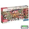 Karácsonyi falu Village 1000 db-os panorama puzzle Clementoni